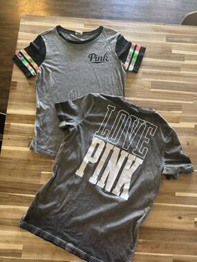 PINK Victoria's Secret Gray Tee Shirt Lot